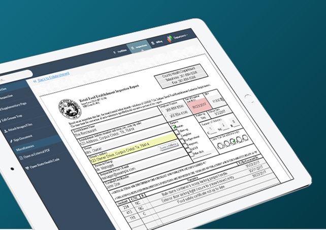 InspectHub Inspection form screen shot